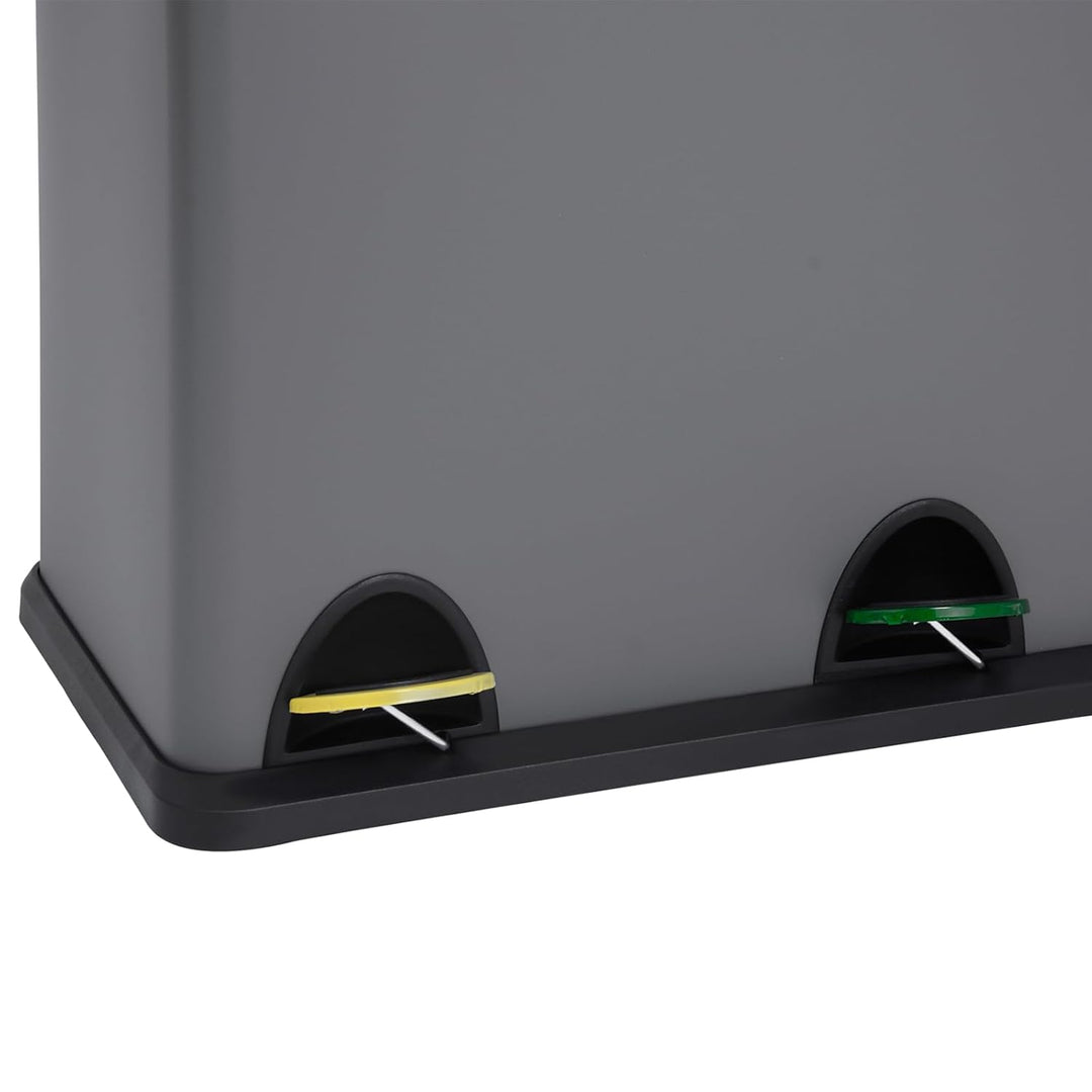 SVITA TC2Combo26 Küchen-Eimer 26Liter 8L+18L kombiniert doppelt Abfalleimer 2er-Mülleimer Mülltrennu