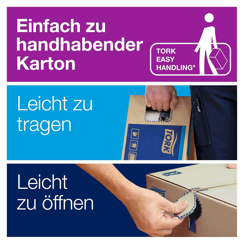 Tork 101221 Starke Mehrzweck Papierwischtücher für das M1 Innenabrollung Mini Spendersystem / 2-lagi