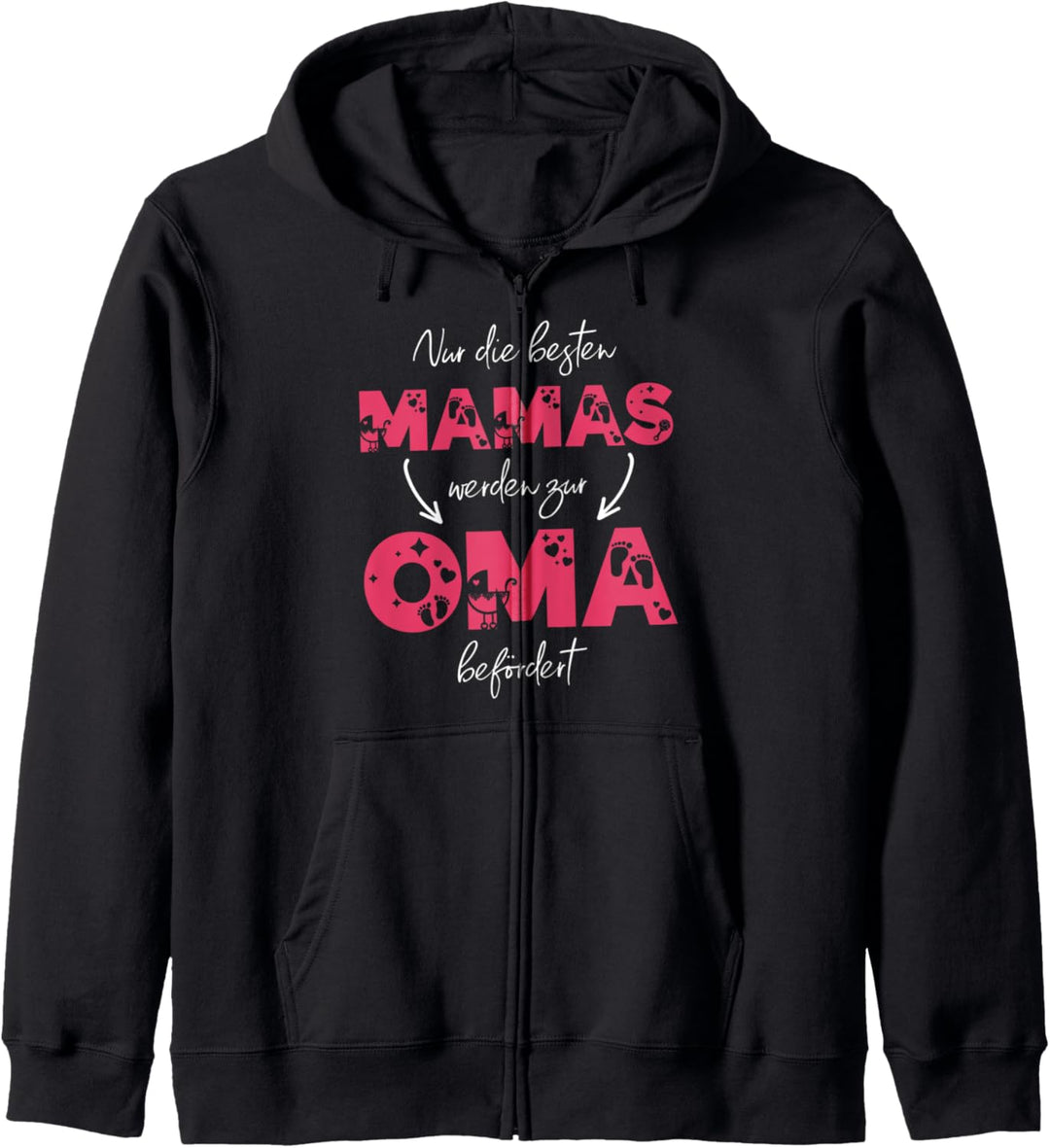 Nur die besten Mamas werden zur Oma befördert Kapuzenjacke