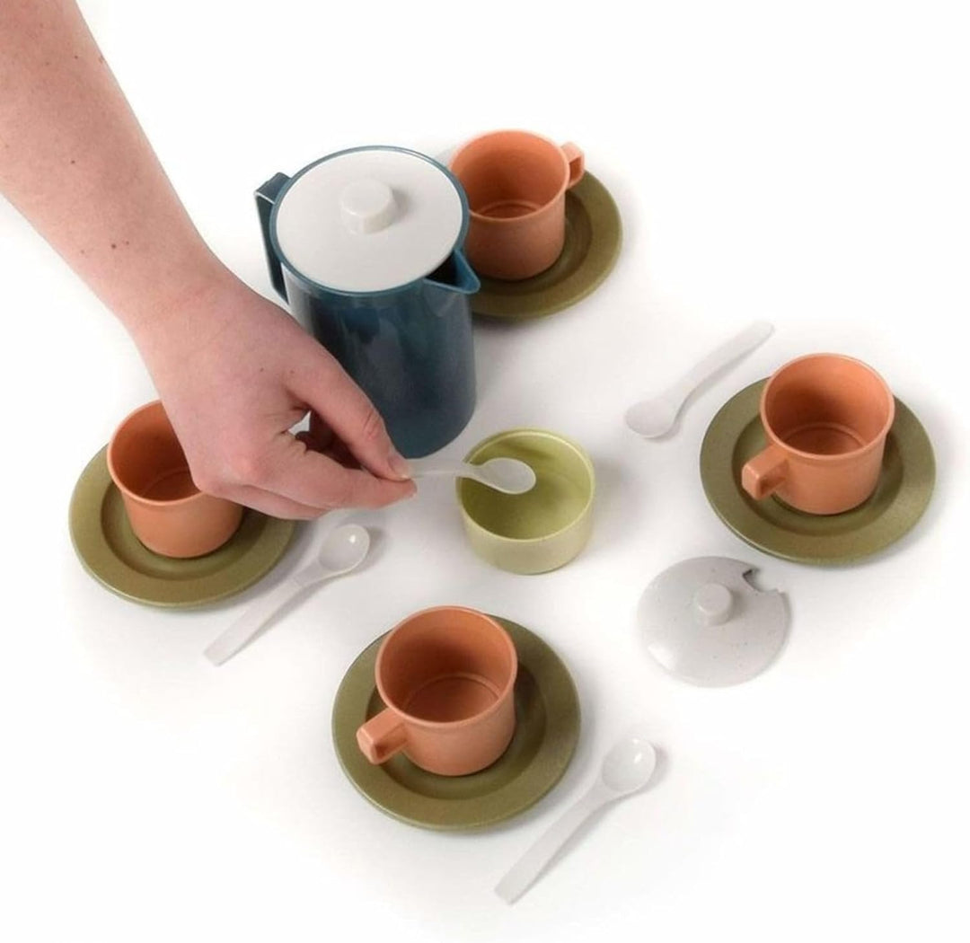 Dantoy Bio Kaffeeservice Geschenk Box Kinder Lernspielzeug Outdoor Fun | 17 teilig | aus Bio Kunstst