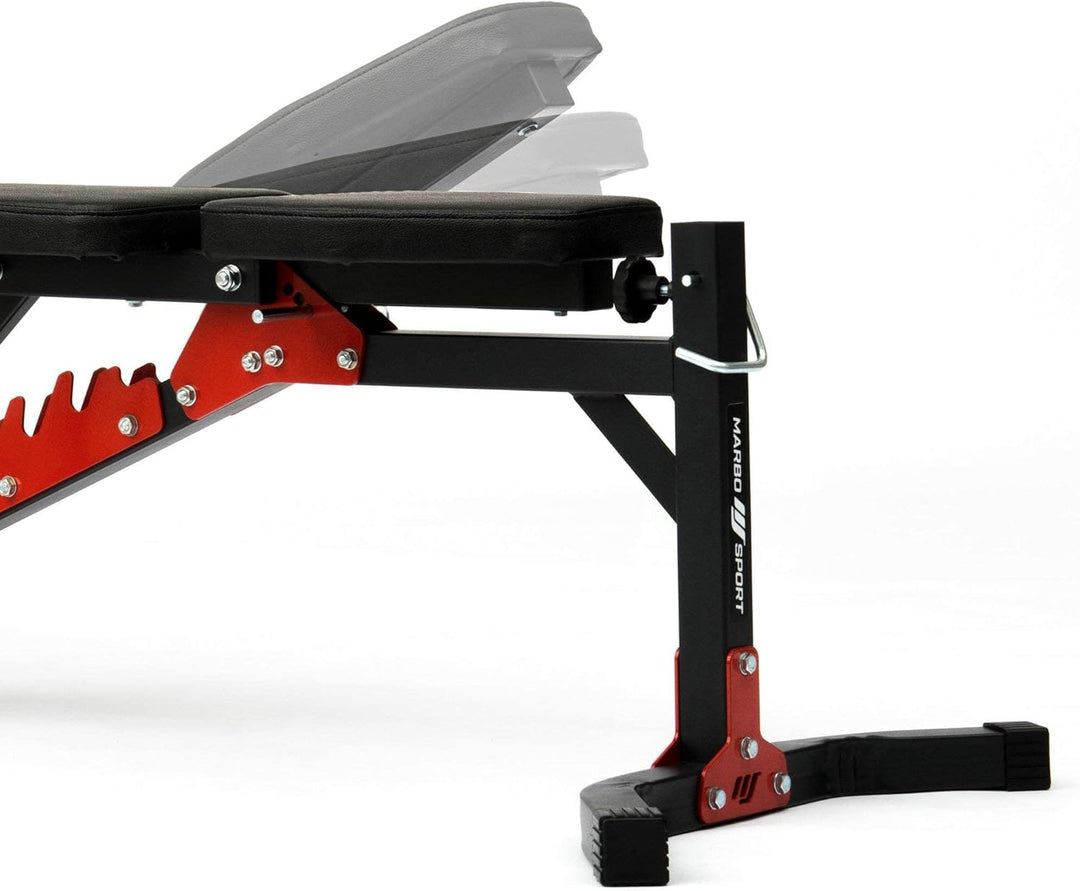 Marbo Sport, Drückbank, Hantelbank, Verstellbare Trainingsbank MH-L115, Press Bank, Weight Bench, Ad