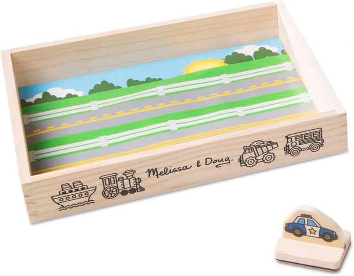 Melissa & Doug My First Wooden Stamp Set - Vehicles | Arts & Crafts | Stamp Sets & Stencils | 4+ | G