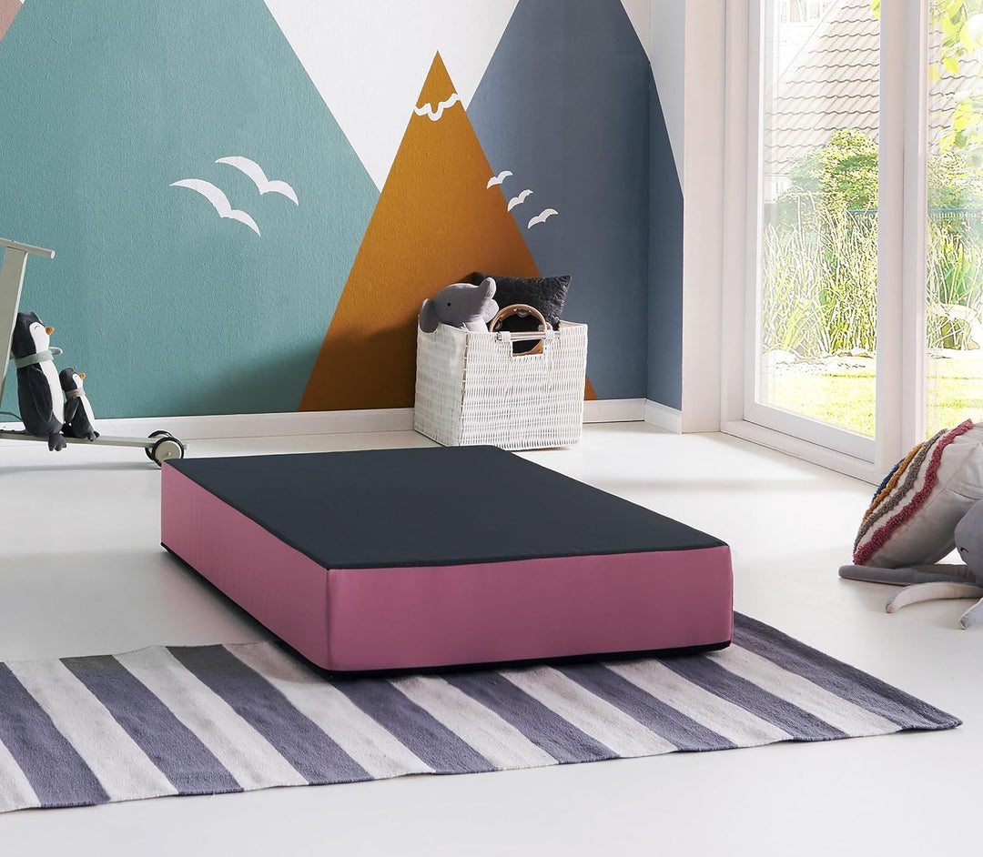 Jump Hüpfpolster 99 x 75 x 18 cm - blau oder rosa - Hüpfmatratze für Kinder ab 3 Jahre bis 40 kg - S