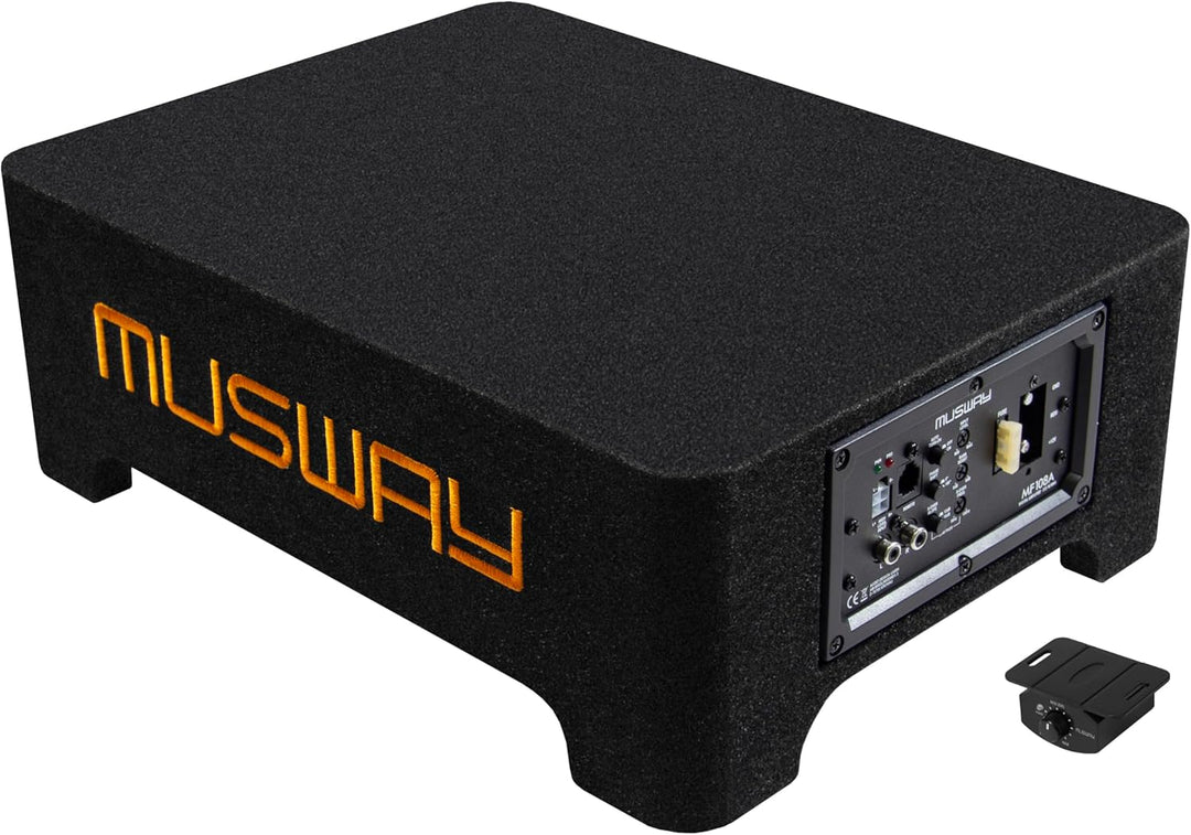 Musway MF108A - AKTIVES SUBWOOFER-System IN FLACH-BAUWEISE (DOWNFIRE) MIT 20 cm (8“) SUBWOOFER