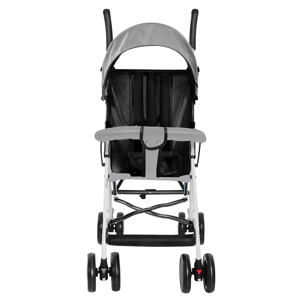 Leichter Buggy ab 6 Monaten, Fester Sitz &amp; 3-Stufen Sonnenverdeck, 4-Rad Reisebuggy Klein Zusammenkl