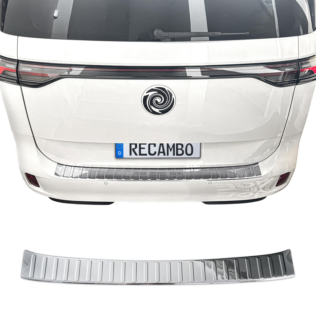 RECAMBO Ladekantenschutz Edelstahl kompatibel für VW ID Buzz | BJ ab 2022 - Hochglanz poliert, Chrom