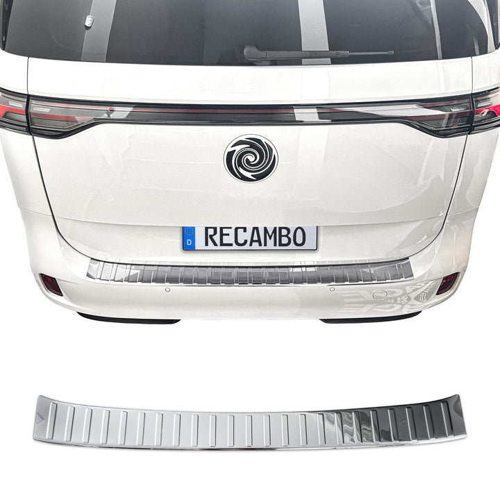 RECAMBO Ladekantenschutz Edelstahl kompatibel für VW ID Buzz | BJ ab 2022 - Hochglanz poliert, Chrom