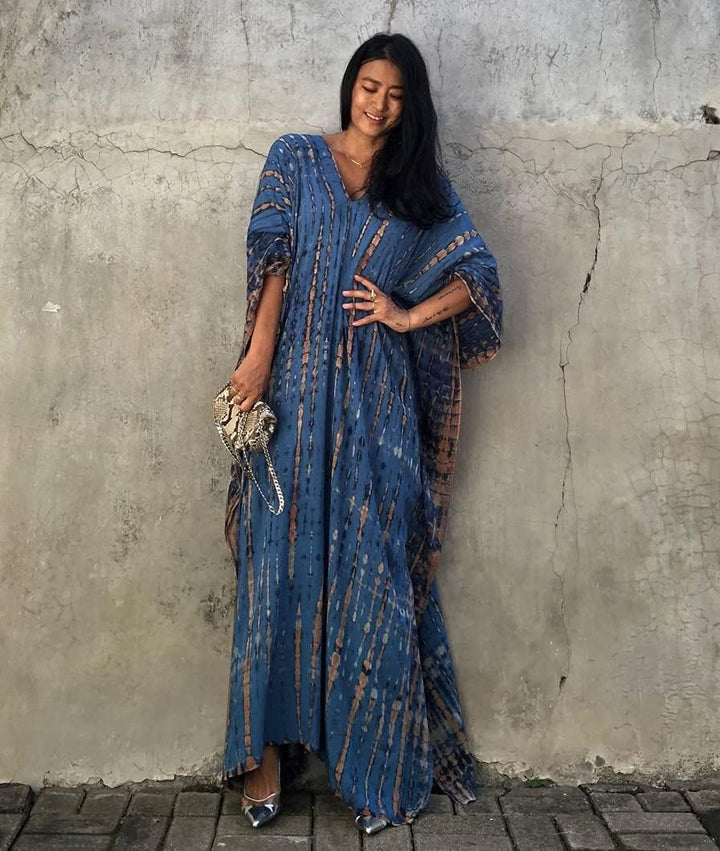 Bsubseach Damen Strandkleid Boho Strandponcho Plus Grösse Kaftan Sommerkleid Maxikleid Lose Maxi Kim
