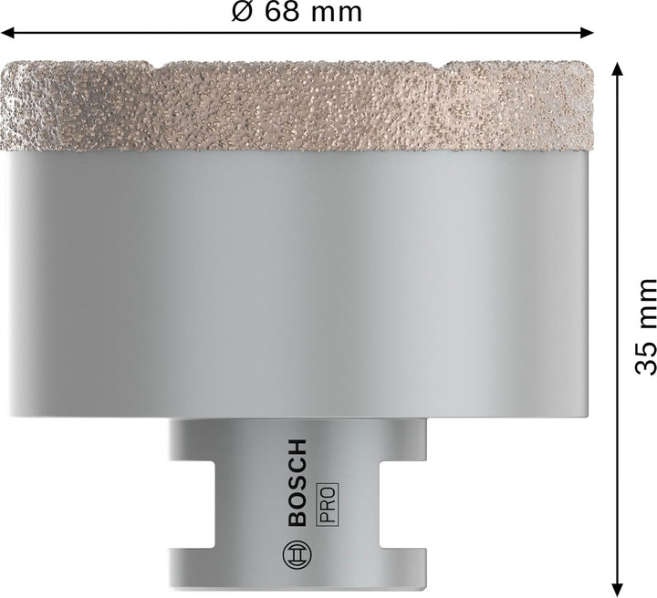 Bosch Professional 1x Diamanttrockenbohrer Dry Speed Best for Ceramic (für Trockenbohren von Hartker
