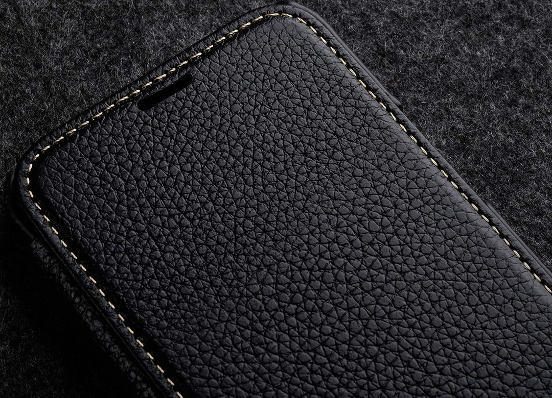 STILGUT Book Case kompatibel mit iPhone 12 Pro Max (6.7“) Hülle aus Leder zum Klappen, Klapphülle, H