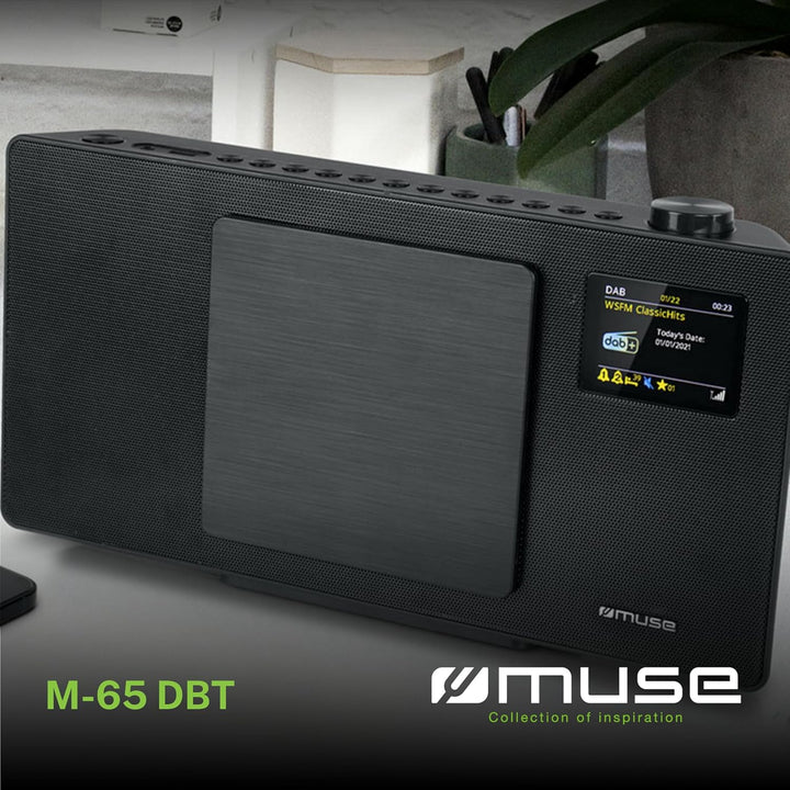 MUSE M-65 DBT Kompakt-System DAB+ - CD-Player - Bluetooth - AUX, USB 2X RCA Buchsen