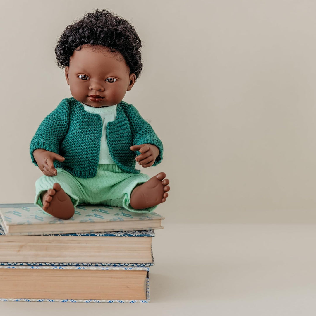 Babypuppe afrikanischer Junge 38cm-31053