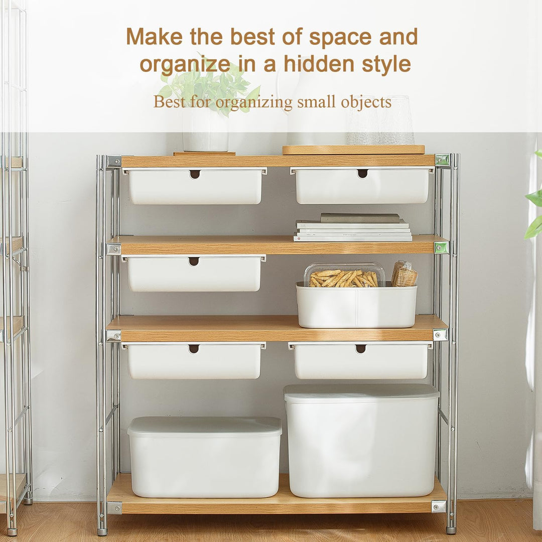FRETONBA Schublade unter Schreibtisch, Aufbewahrungsbox, Selbstklebende Organizer für Büro, Versteck