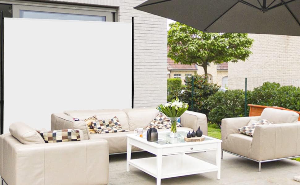 Gimisgu Paravent 180x180cm Raumteiler Gross Garten Stellwand Trennwand Balkon Sichtschutz, 1 Teilig,