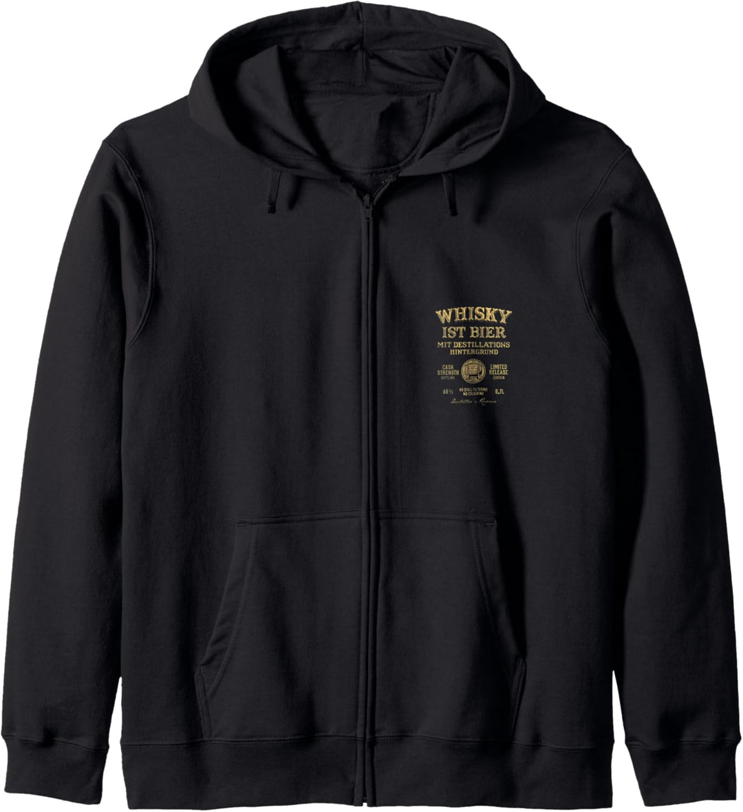 Whisky ist Bier mit Destillationshintergrund Spruch Whisky Kapuzenjacke