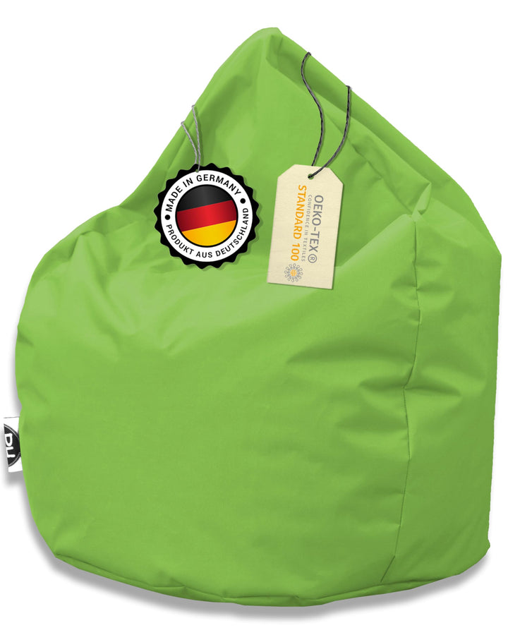 PATCH HOME Patchhome Sitzsack Tropfenform mit Reissverschluss Nachfüllbar - für In & Outdoor - mit S