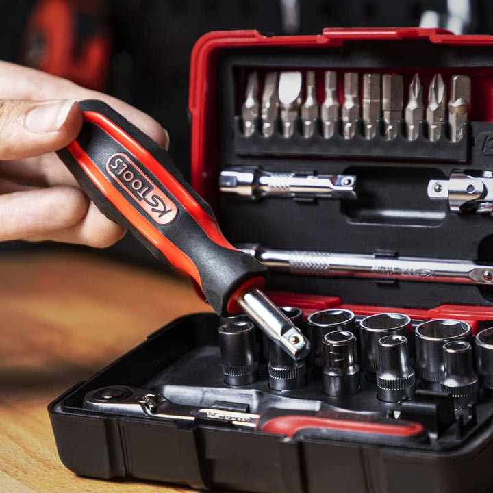 KS Tools 922.0626 922.0626 Ultimate Steckschlüsselsatz, 1/4 Zoll, 27-teilig Steckschlüsselsatz und Z