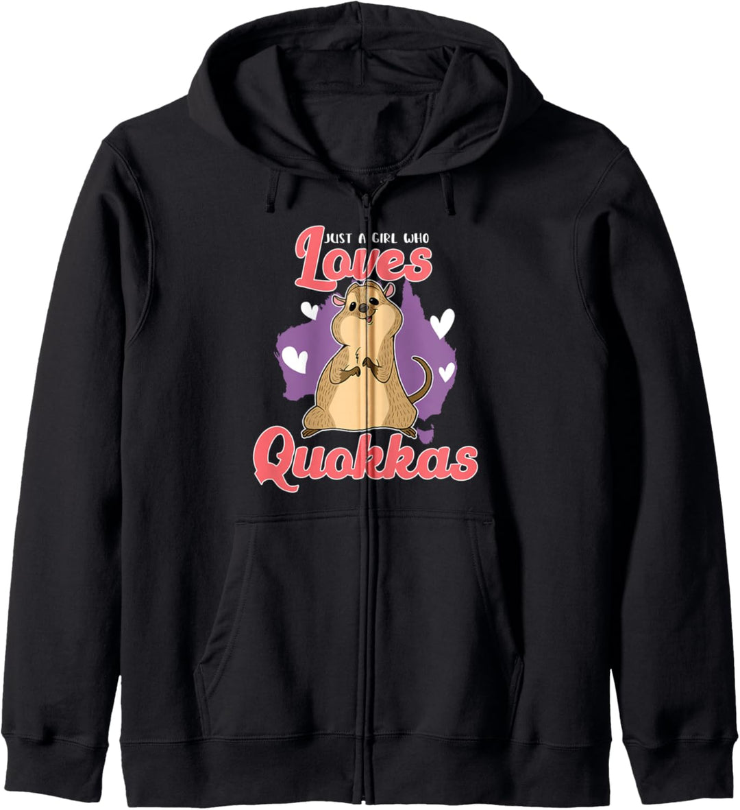 Just A Girl Who Loves Quokkas Süsses australisches Quokka-Ges Kapuzenjacke