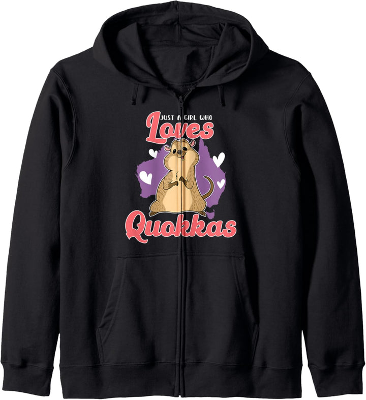 Just A Girl Who Loves Quokkas Süsses australisches Quokka-Ges Kapuzenjacke