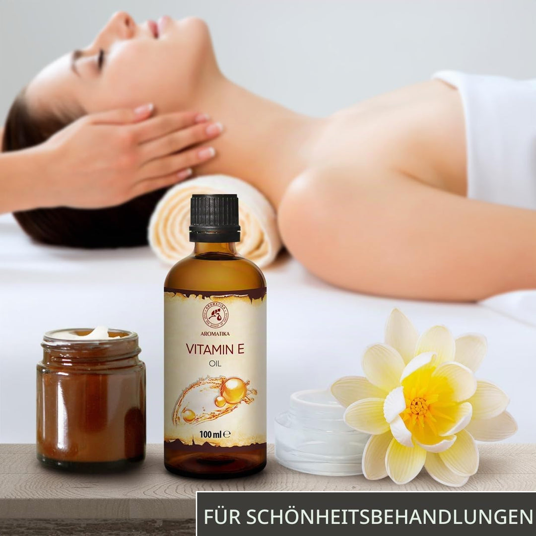 Vitamin E Öl 100ml - Natürlich - Reich an Vitamin E - Vitamin E Oil - Pflege für Gesicht - Körperpfl