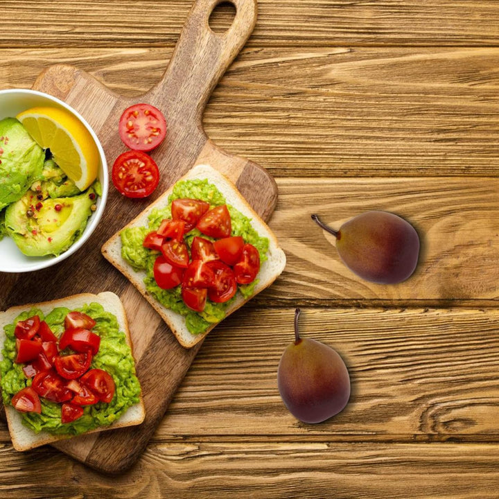 Yardwe 6 Stück Künstliche Pflaumen Lebensechte Deko Früchte für Vasen Tischdekoration und Raumgestal