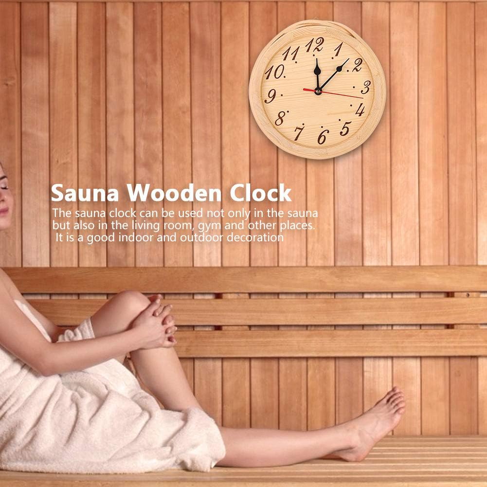 Saunauhr mit Zahlen, Klare Ablesung, Modern und Schlicht, für die Sauna