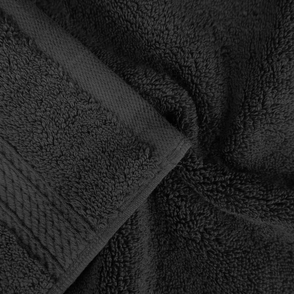 SUPERIOR - Handtuchset, Baumwolle, schwarz, 900 Gramm, 3-teilig, Schwarz