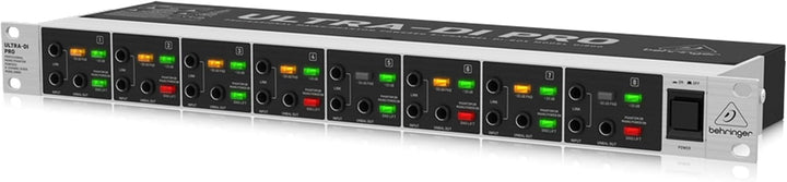 Behringer DI800 8-Kanal-DI-Box, professionell, Netz-/Phantomspeisung ULTRA-DI PRO DI800 V2 Single, U