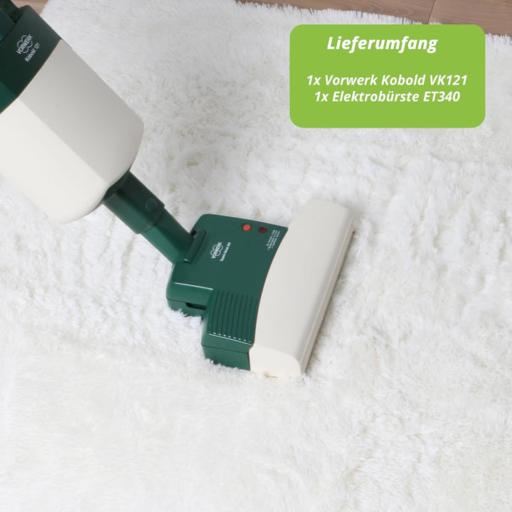 Vorwerk Kobold VK 121 mit Teppichbürste ET 340 - Mühelose und perfekte Reinigung, Tier Haare entfern