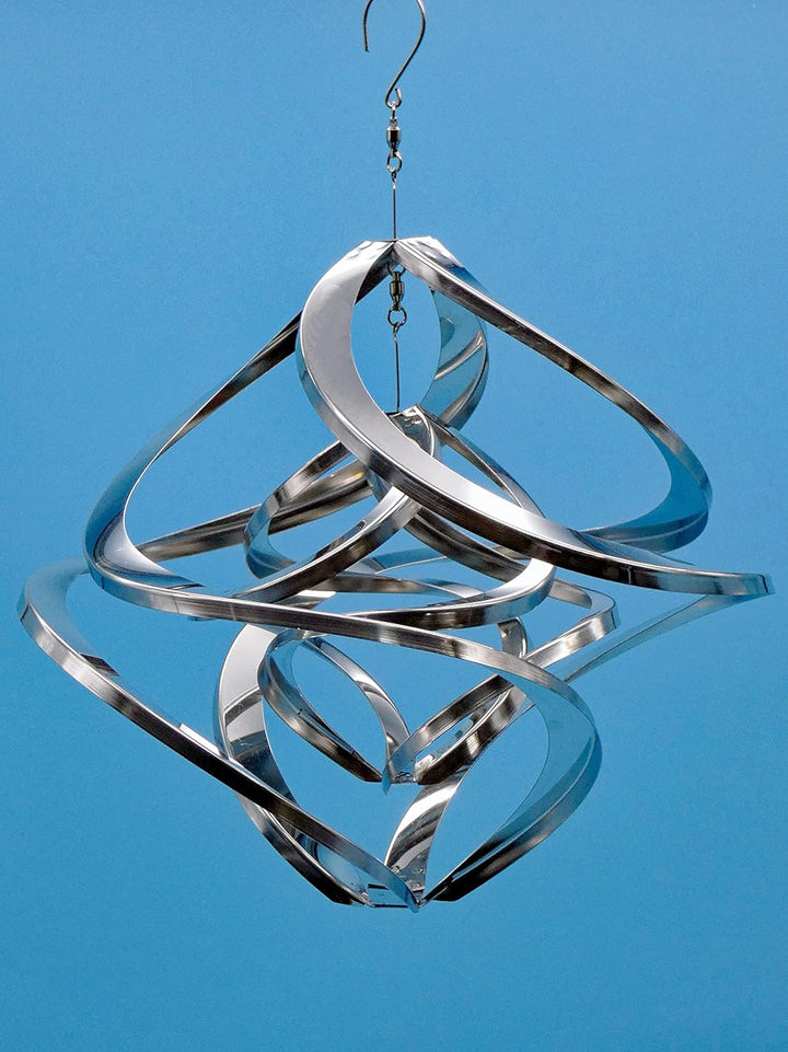 Pommerntraum ® | Edelstahlwindspiel ROSTFREI Windspiel Edelstahl Winddancer Double-Twister Twister G