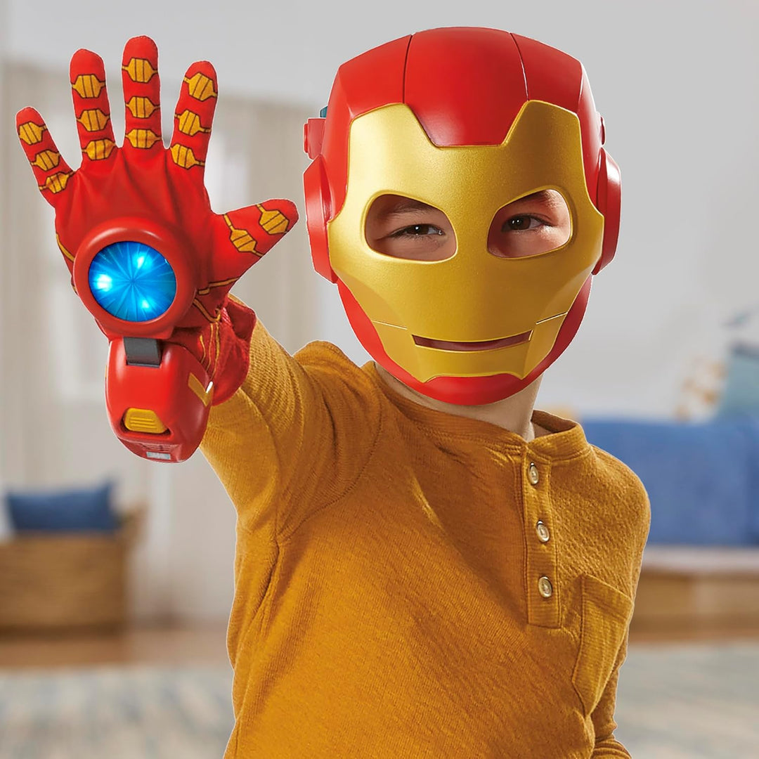 Marvel Iron Man und Seine fantastischen Freunde Hightech Helden-Spielset, Iron Man Maske und elektro