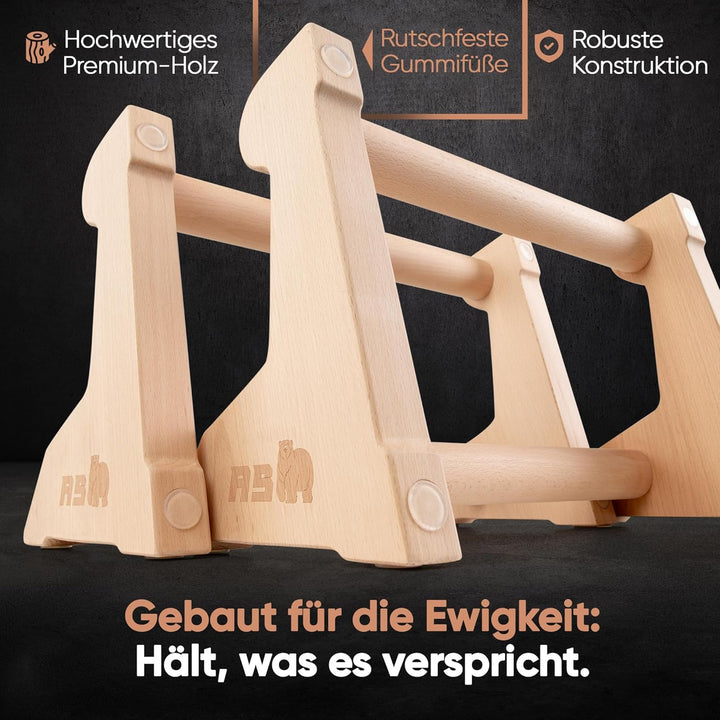 AS Calisthenics Griffe 3IN1 - Höhenverstellbare Parallettes für Push-ups, Dips & Handstand | Rutschf