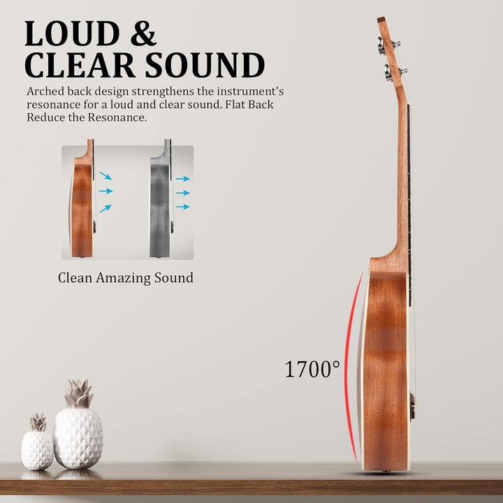 Hricane Ukulele Konzert Ukulele für Kinder Erwachsene Anfänger Starter 23 Zoll Professional Klein uk