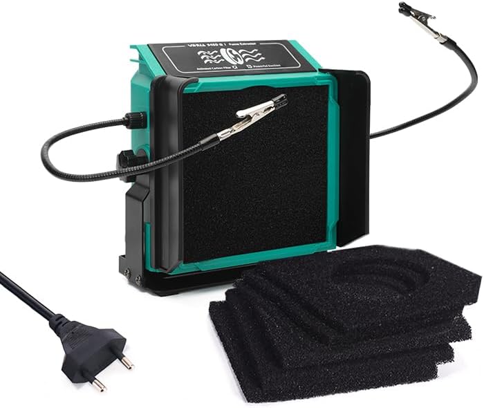YIHUA 948DQ-I Lötdampf-Absaugventilator Lötrauchabsorber-Entferner Neigbarer Winkel mit helfenden Hä