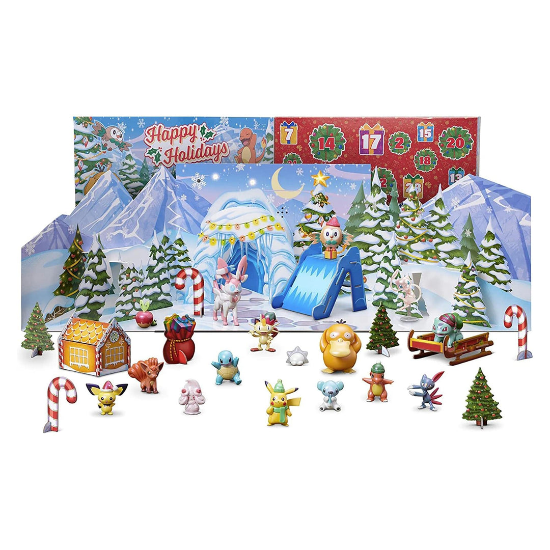 Pokémon PKW2690 - Deluxe Adventskalender mit Licht und Sound, offizieller Pokémon Kalender mit 24 Üb