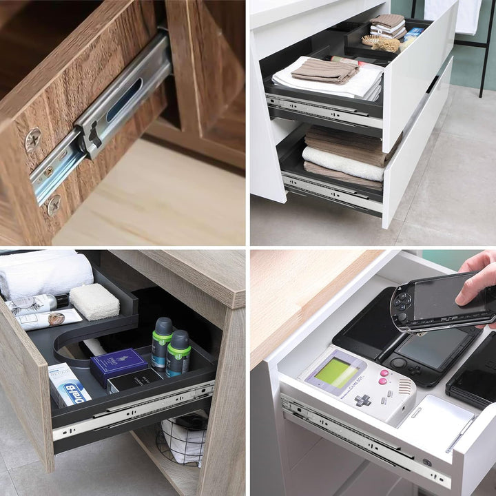 Ansobea Schubladenschienen 400mm, Kugelführungen mit 45 kg Tragkraft Vollauszüge, Schubladenauszug T