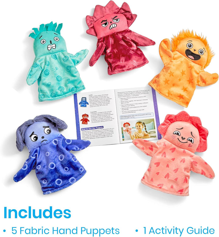Learning Resources Feelings Family Handpuppen-Set, ab 18 Monaten, 5 Emotionen: Geliebt, Nervös, Frus