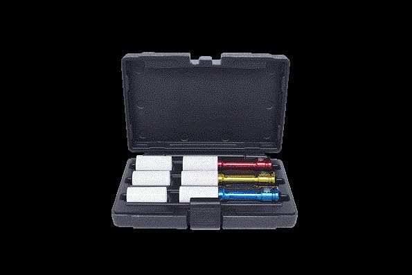 KS Tools 515.1040 1/2" Alu Kraft-Stecknuss-Satz, lang, 6-tlg.