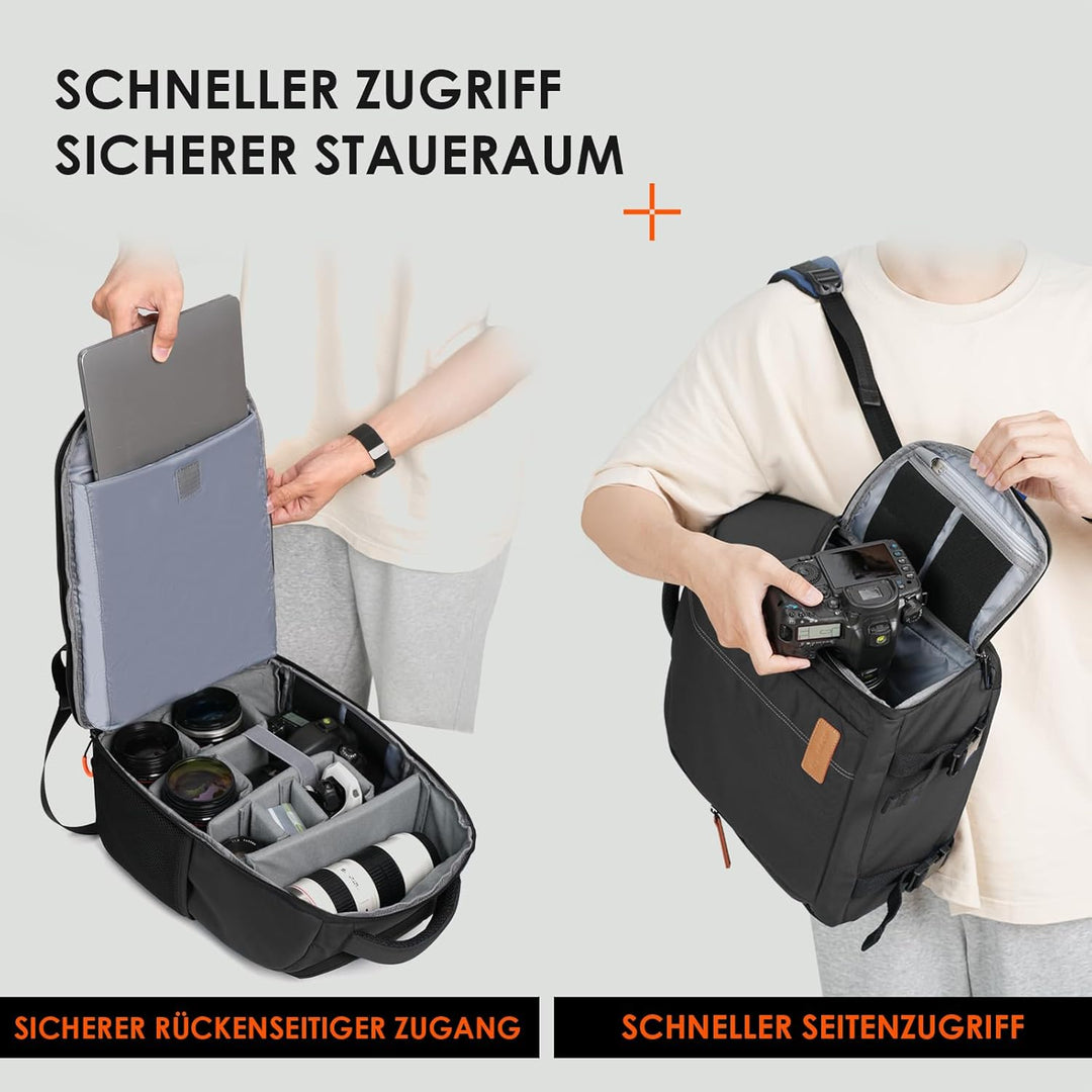 TARION Kamerarucksack Spiegelreflex Fotorucksack Wasserdicht | Leicht und Kompakt | Klein DSLR Rucks