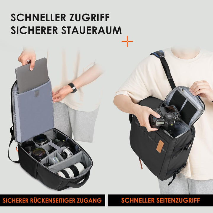 TARION Kamerarucksack Spiegelreflex Fotorucksack Wasserdicht | Leicht und Kompakt | Klein DSLR Rucks