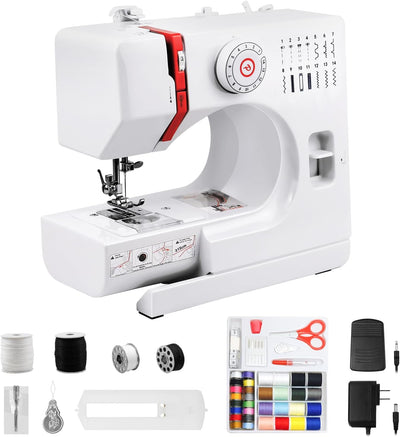 SMOCTAR Nähmaschine für Anfänger und Kinder, 14 Stichprogrammen kleine nähmaschinen, handnähmaschine