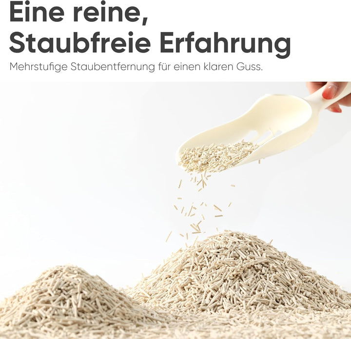 FUKUMARU Tofu Katzenstreu 5.4kg, Klumpstreu für Katzen, Gemischtes Maispellets, Staubfrei und Leicht