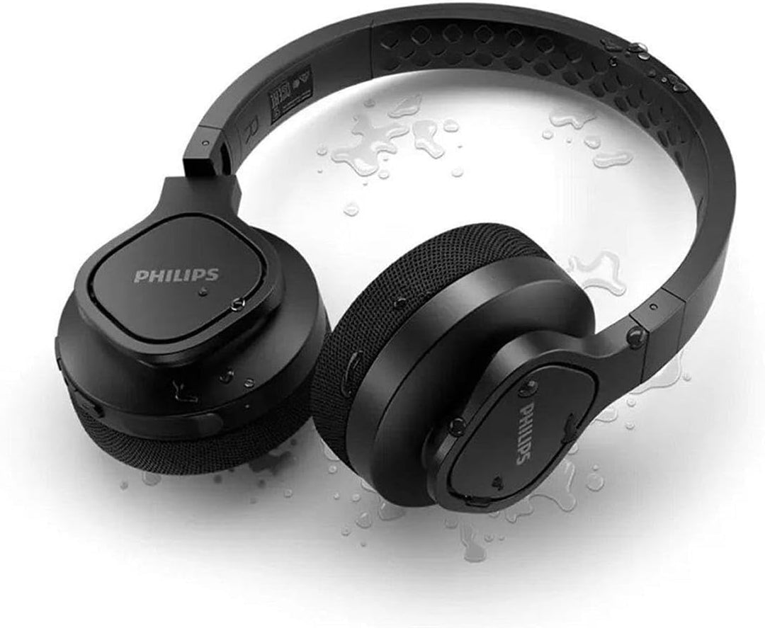 Philips TAA4216BK Kabellose On-Ear-Bluetooth-Sport-Kopfhörer | Leicht und Robust | Waschbare Ohrmusc