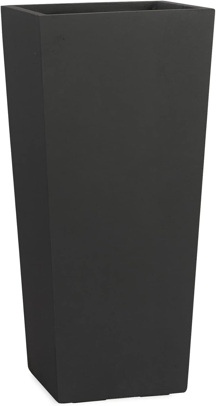 Pflanzwerk® Pflanzkübel Bodenvase Fiberglas Conic ANTHRAZIT 50x23x23cm *Frostbeständige Blumenkübel*
