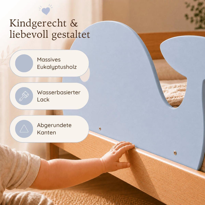 Rausfallschutz Bett aus Holz in süssem Design für Kinder - Bettgitter Rausfallschutz Wally fürs Kind