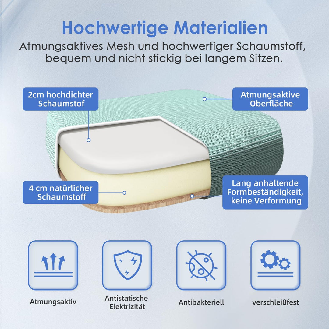 Bürostuhl, Schreibtischstuhl mit klappbare Armlehnen, Bürostuhl Ergonomisch Testsieger mit Lendenwir