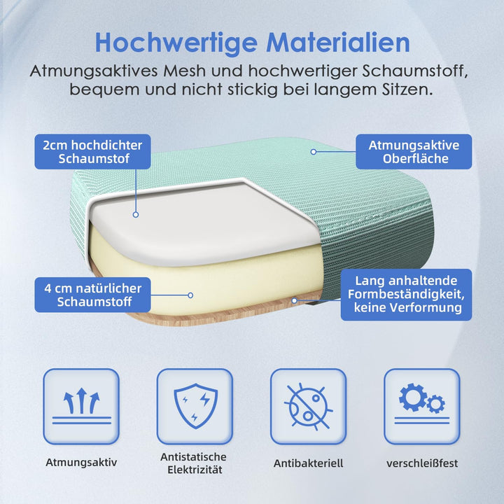 Bürostuhl, Schreibtischstuhl mit klappbare Armlehnen, Bürostuhl Ergonomisch Testsieger mit Lendenwir