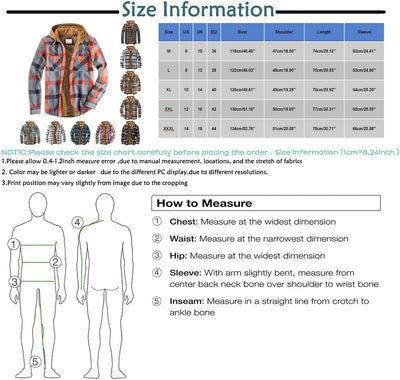 TIMELYE Herren Übergangsjacke Hemdjacke Kariert Winterjacke Warm Dickeshemd Kapuzenjacke Klassisch T