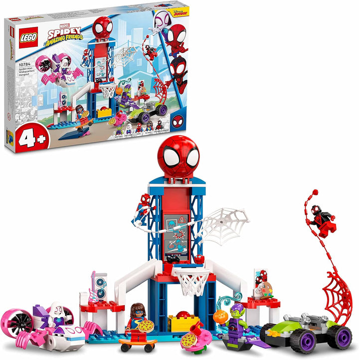 LEGO 10784 Marvel Spidey und Seine Super-Freunde, Spider-Mans Hauptquartier, Spielzeug zum Bauen ab