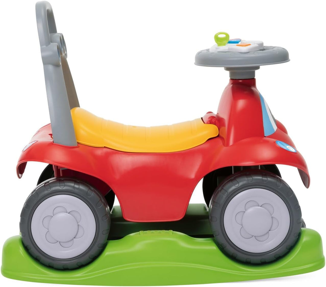 Chicco Ride-Along Billy Quattro, Mitfahrendes Kinderauto, 4in1 Spielmodi, Schaukelfunktion, erste Sc